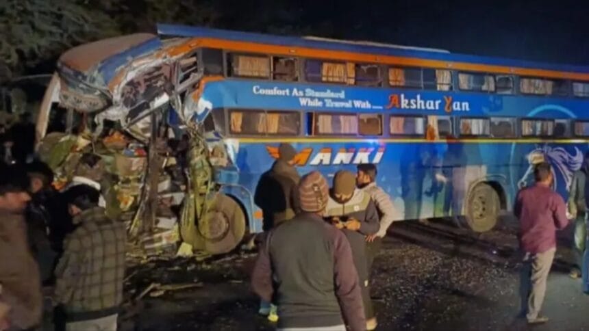 Sikar Road Accident Sleeper Bus and Truck Collision