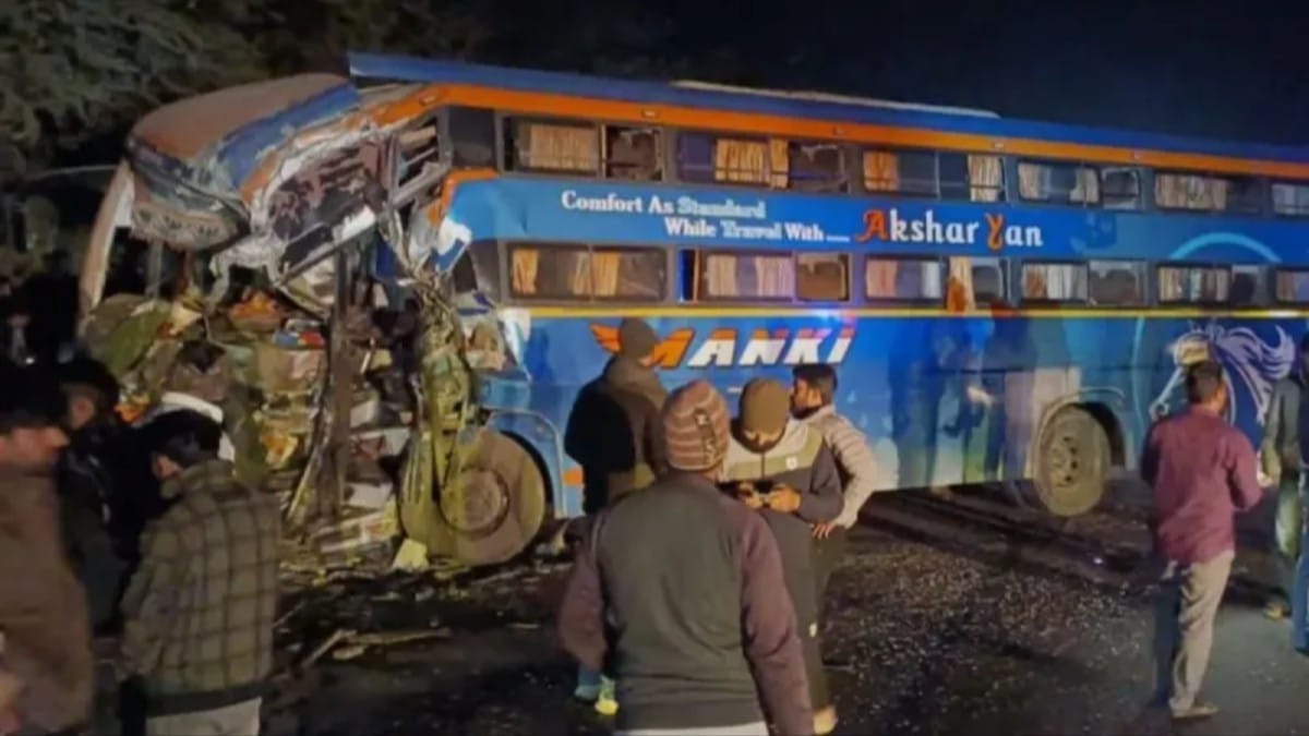Sikar Road Accident Sleeper Bus and Truck Collision