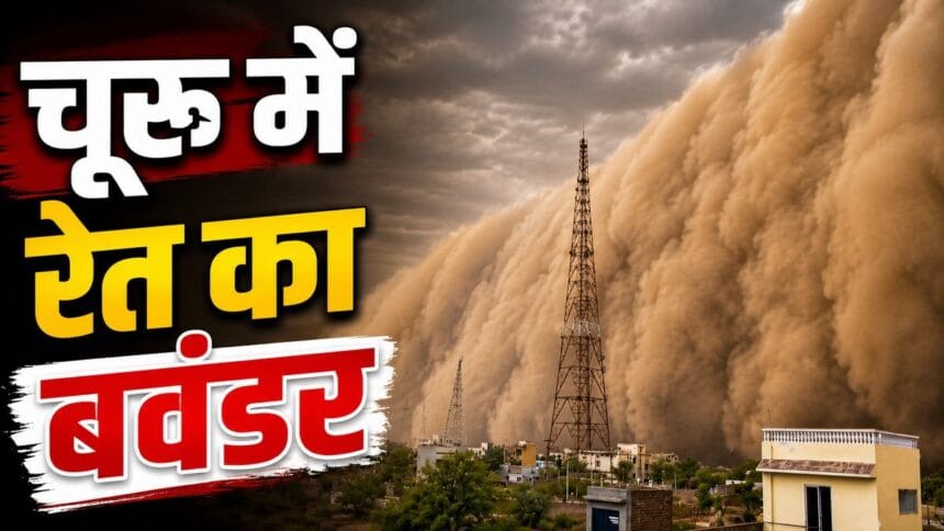 churu heavy sandstorm rajasthan