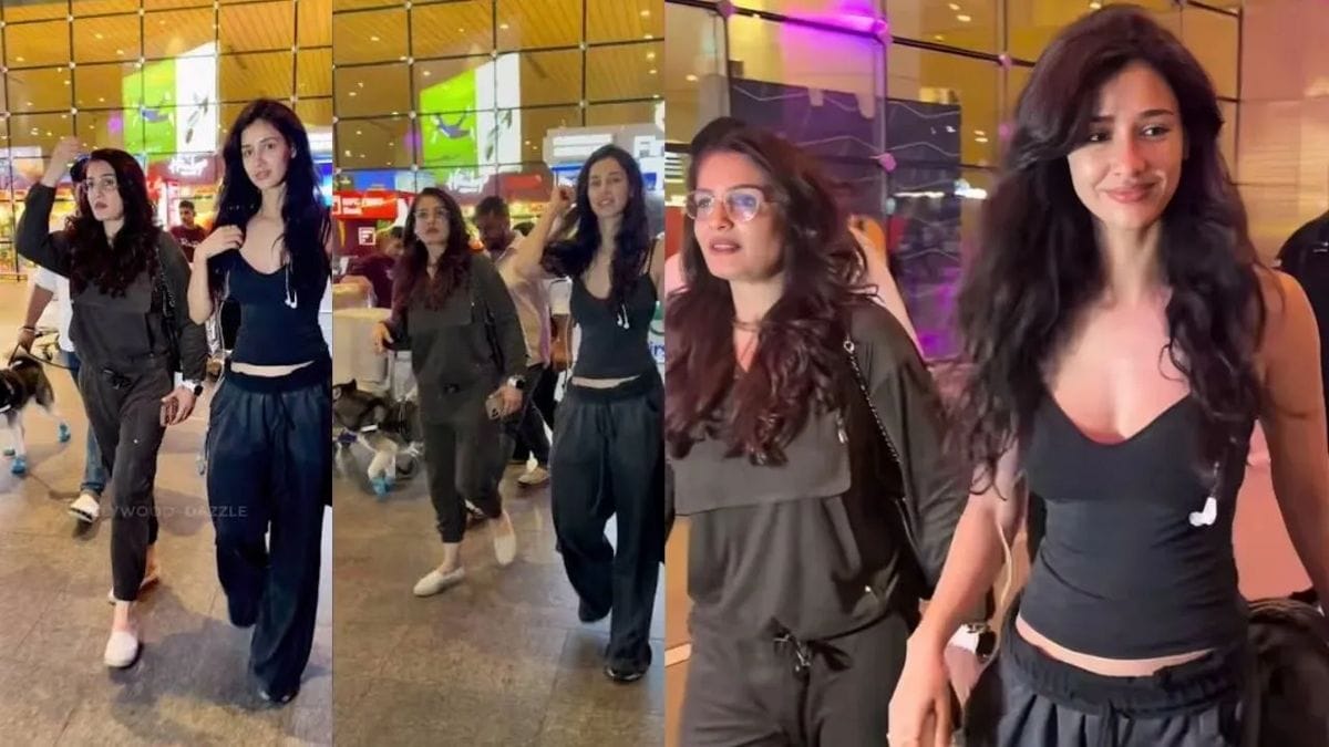 disha patani raveena tandon airport