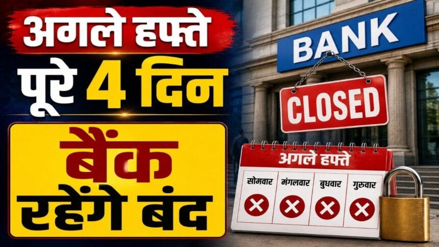 Bank closed next week list