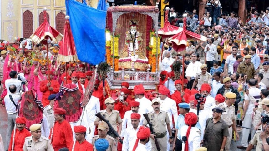 jaipur teej festival procession