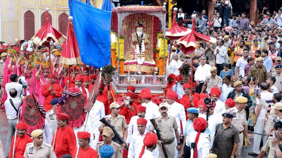 jaipur teej festival procession