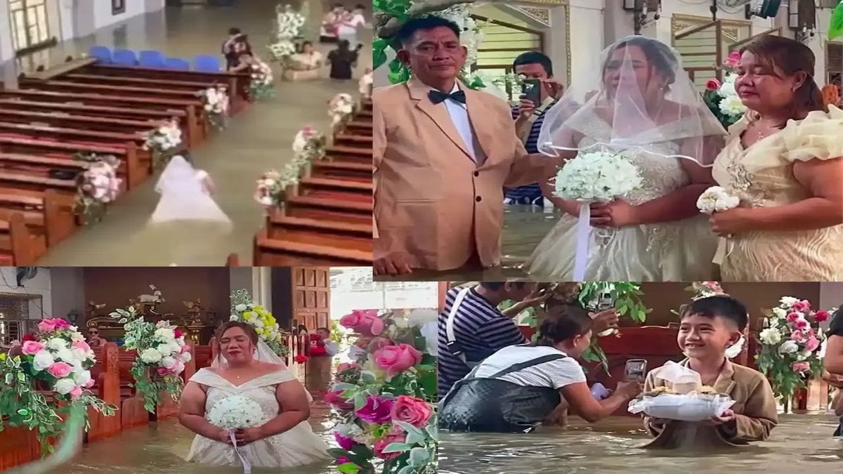 philippines couple flood wedding viral