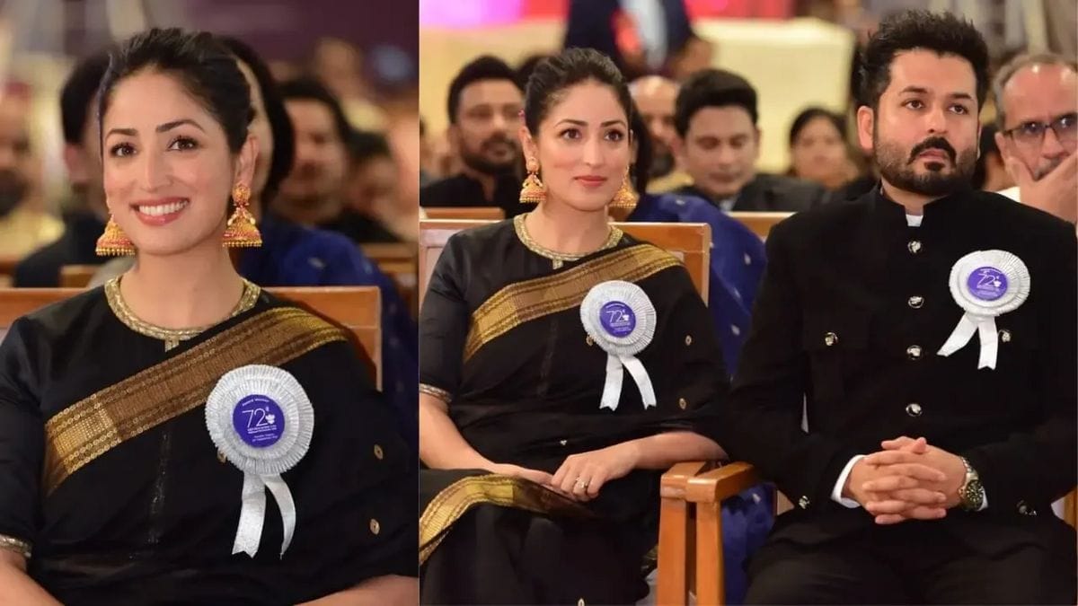 yami gautam black saree national awards