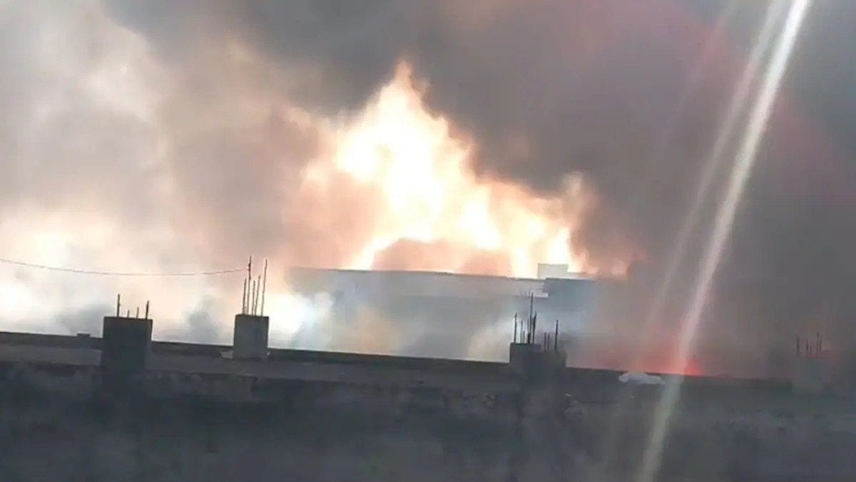bhiwadi shoe factory fire