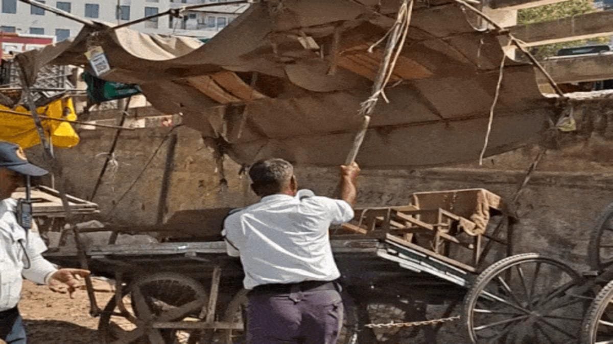 sikar traffic police action